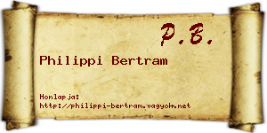 Philippi Bertram névjegykártya